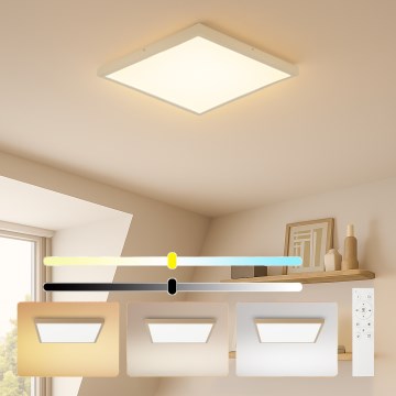 Brilagi - LED димируемо таванно осветително тяло за баня FRAME SMART LED/50W/230V 60x60 cm 3000-6000K IP44 бежово + дистанционно управление