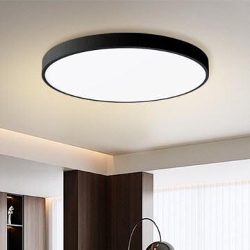 Brilagi - LED Димируемо таванно осветление POOL SMART LED/100W/230V 3000-6000K диаметр 80 см Wi-Fi Tuya черно + дистанционно управление