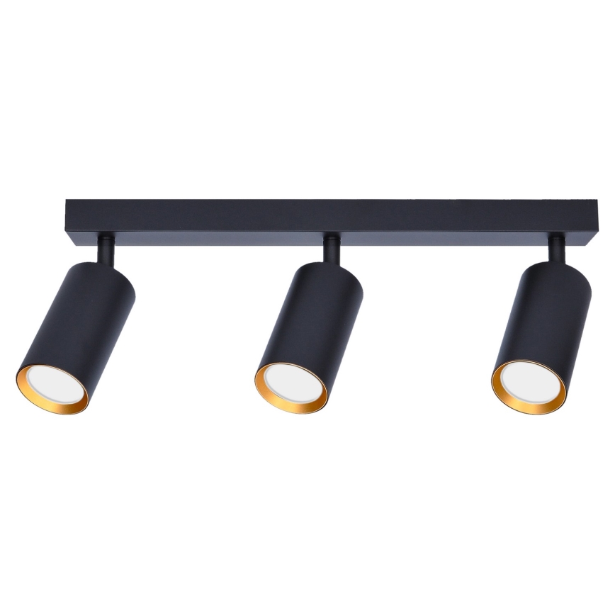 Brilagi - LED RGBW димируемо точково осветително тяло SELE 3xGU10/4,8W/230V 3000K черно/златно + дистанционно управление