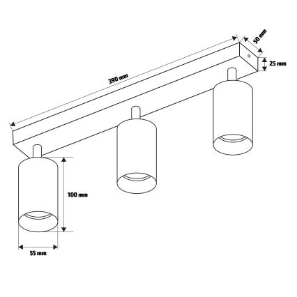 Brilagi - LED RGBW димируемо точково осветително тяло SELE 3xGU10/6W/230V 3000K бяло