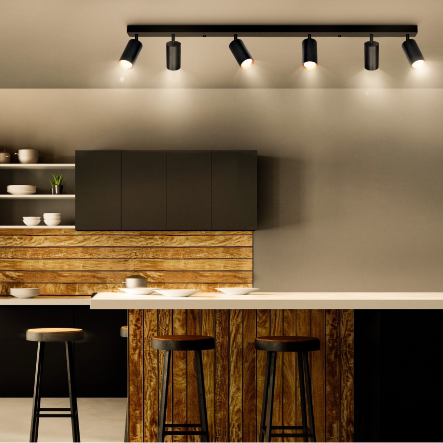 Brilagi - LED RGBW димируемо точково осветително тяло SELE 6xGU10/6,5W/230V 2700-6500K черно/златно