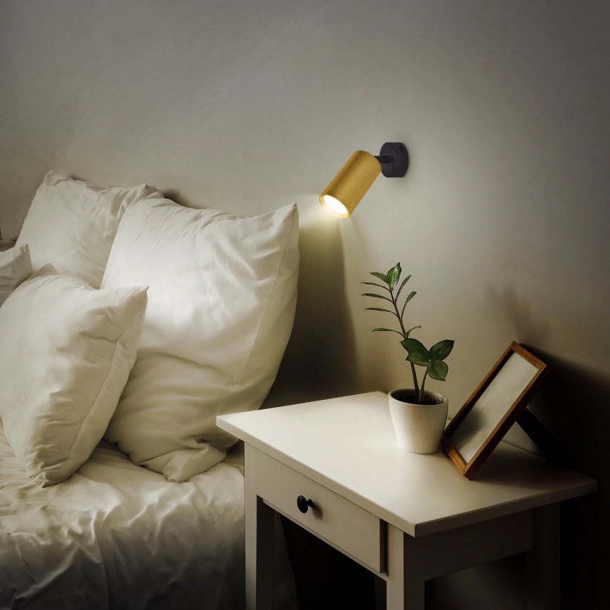 Brilagi - LED RGBW димируемо точково осветително тяло SELE GOLDEN 1xGU10/4,8W/230V 3000K черно/златисто + дистанционно управление