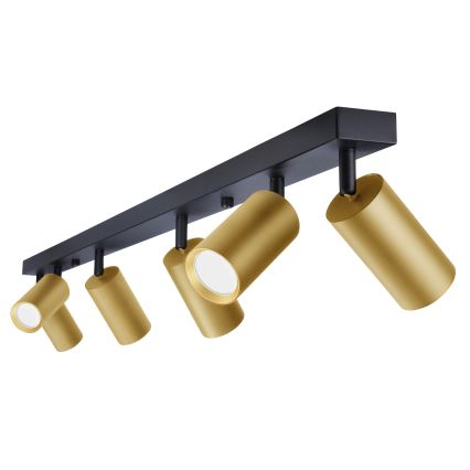 Brilagi - Димируемо LED RGBW точково осветително тяло SELE GOLDEN 6xGU10/6,5W/230V 2700-6500K черно/златно