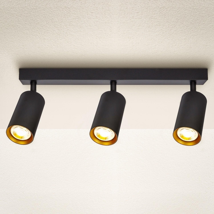 Brilagi - LED димируемо точково осветително тяло SELE 3xGU10/6,5W/230V 2700-6500K черно/златно