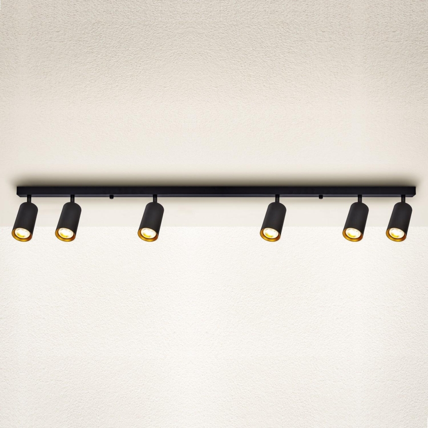 Brilagi - LED димируемо точково осветително тяло SELE 6xGU10/6,5W/230V 2700-6500K черно/златно