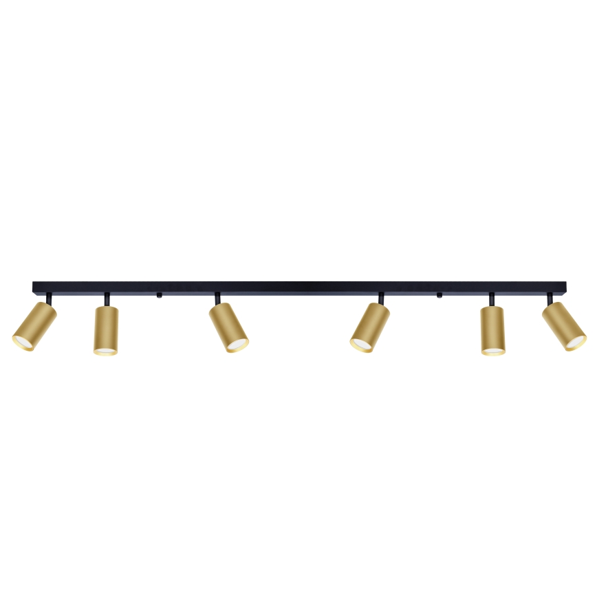 Brilagi - Димируемо LED точково осветително тяло SELE GOLDEN 6xGU10/6,5W/230V 2700-6500K черно/златно