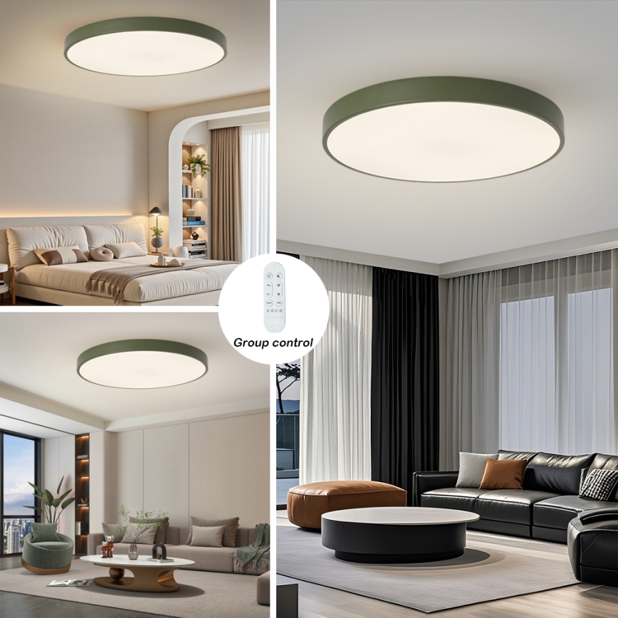 Brilagi - Димируемо осветително тяло POOL SMART LED/128W/230V пр. 100 cm Wi-Fi Tuya + дистанционно управление зелено