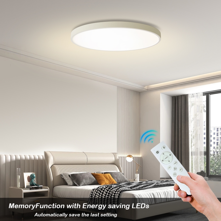 Brilagi - LED dimmable таванно осветително тяло POOL SMART LED/100W/230V 3000-6000K с диаметър 80 см Wi-Fi Tuya в бяло + дистанционно управление