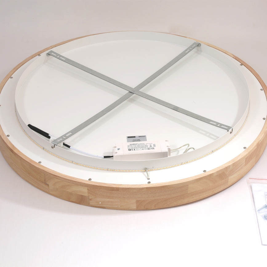 Brilagi - LED таванно осветително тяло FALCON WOOD LED/60W/230V 3000/4000/6000K диаметър 80 см дървесен декор
