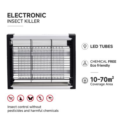 Brilagi - LED електрически уловител на насекоми UV 2xLED/5W/230V 70 m2