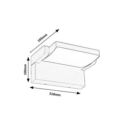 Brilagi - LED Екстериорен аплик ANKLE LED/18W/230V 3000K IP65 антрацит