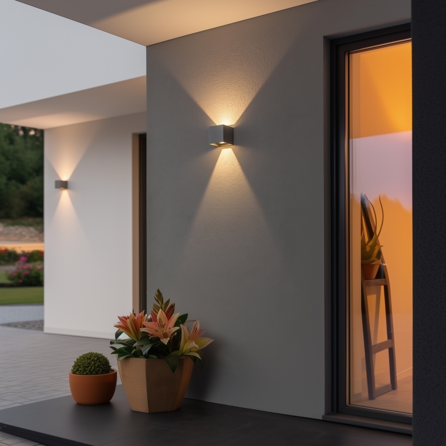 Brilagi - LED Екстериорен аплик CUBE LED/6W/230V сив IP54