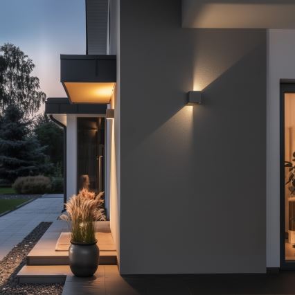 Brilagi - LED Екстериорен аплик CUBE LED/6W/230V сив IP54