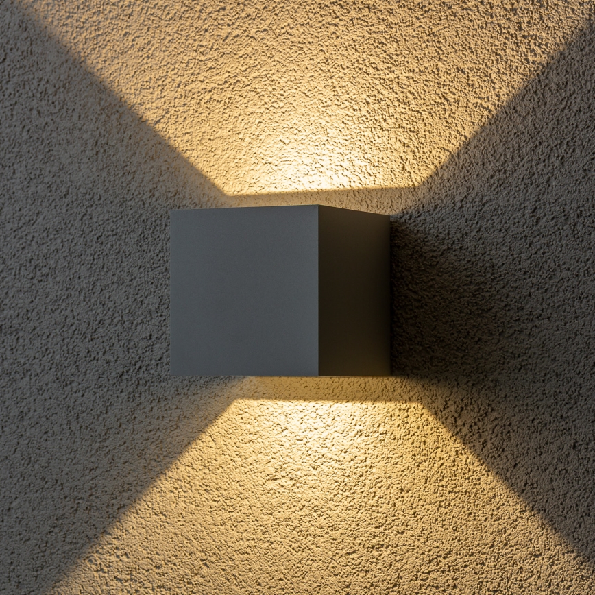 Brilagi - LED Екстериорен аплик CUBE LED/6W/230V сив IP54