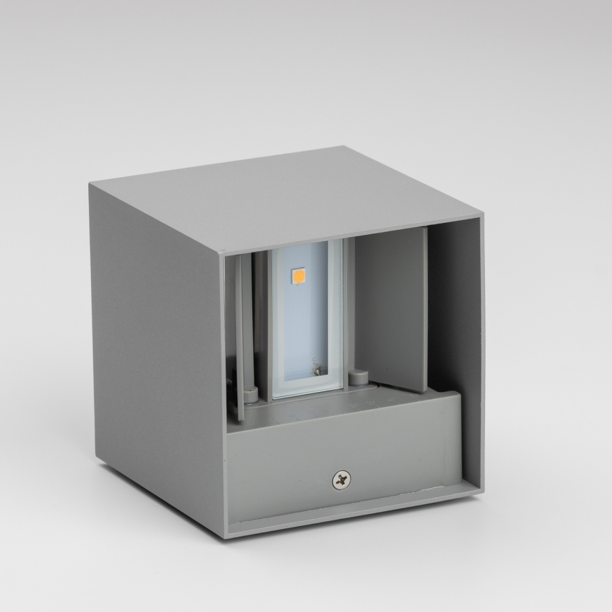 Brilagi - LED Екстериорен аплик CUBE LED/6W/230V сив IP54