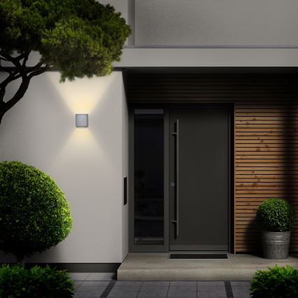 Brilagi - LED Екстериорен аплик CUBE LED/6W/230V сив IP54