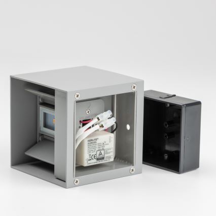 Brilagi - LED Екстериорен аплик CUBE LED/6W/230V сив IP54