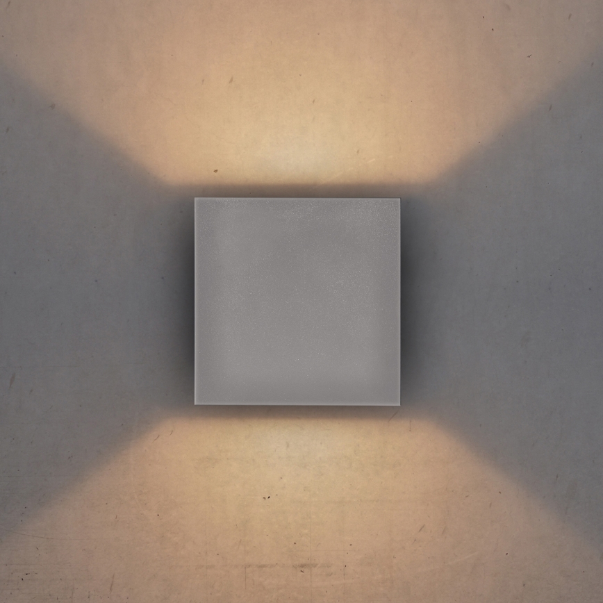 Brilagi - LED Екстериорен аплик CUBE LED/6W/230V сив IP54