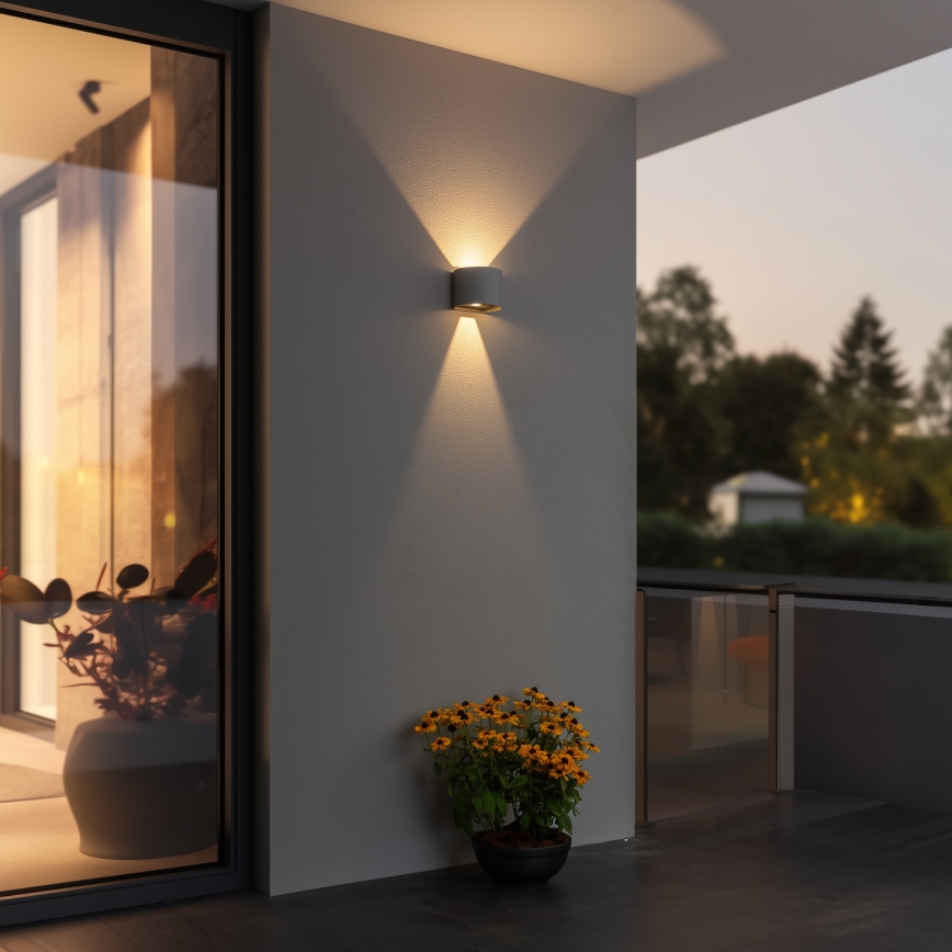 Brilagi - LED Екстериорен аплик RONDO LED/6W/230V сив IP54