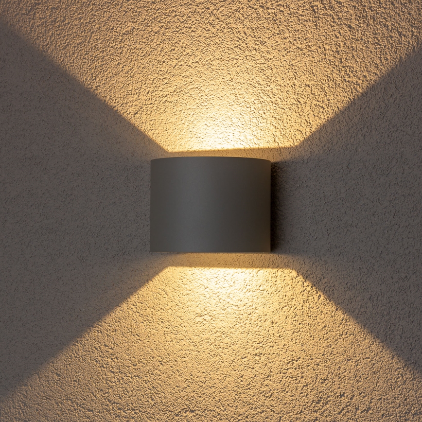 Brilagi - LED Екстериорен аплик RONDO LED/6W/230V сив IP54