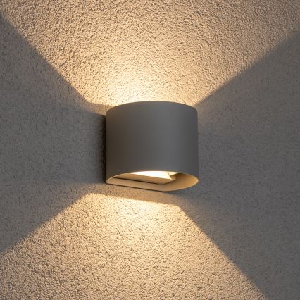 Brilagi - LED Екстериорен аплик RONDO LED/6W/230V сив IP54