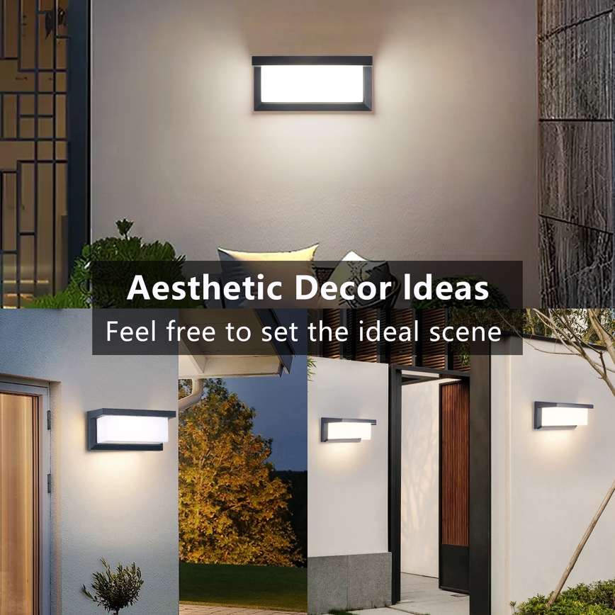 Brilagi - LED Екстериорен аплик със сензор BRICKY LED/12W/230V антрацит IP54