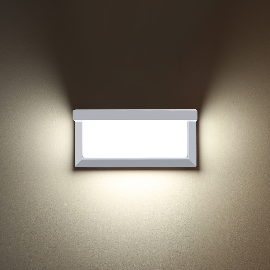 Brilagi - LED Екстериорен аплик със сензор BRICKY LED/12W/230V бял IP54