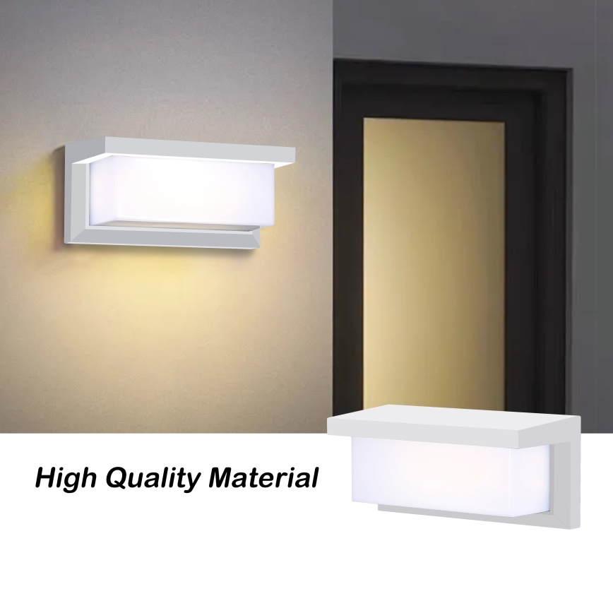 Brilagi - LED Екстериорен аплик със сензор BRICKY LED/12W/230V бял IP54