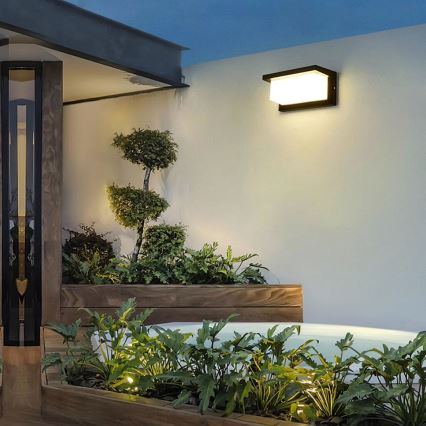 Brilagi - LED Екстериорен аплик със сензор BRICKY LED/12W/230V черен IP54
