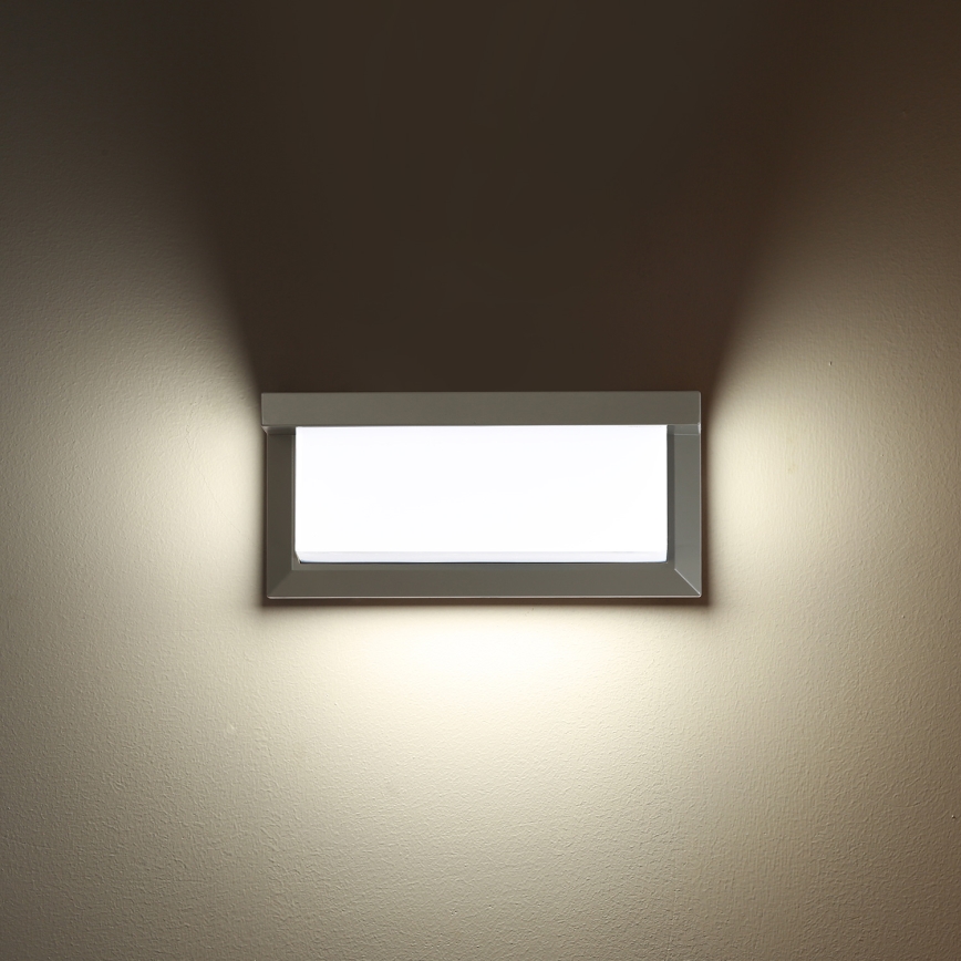 Brilagi - LED Екстериорен аплик със сензор BRICKY LED/12W/230V сив IP54