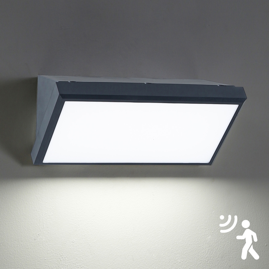Brilagi - LED Екстериорен аплик със сензор TRIANGLE LED/20W/230V антрацит IP65