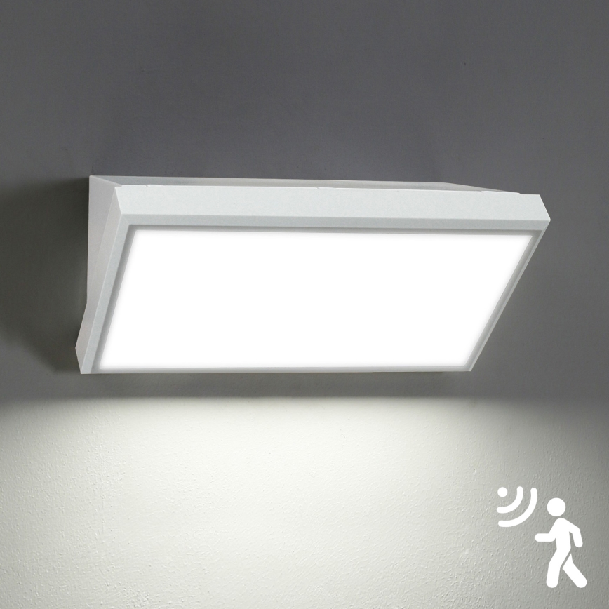 Brilagi - LED Екстериорен аплик със сензор TRIANGLE LED/20W/230V бял IP65