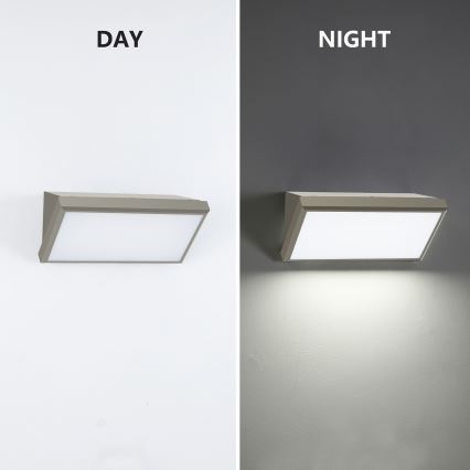 Brilagi - LED Екстериорен аплик със сензор TRIANGLE LED/20W/230V сив IP65
