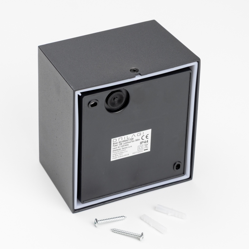 Brilagi - LED Екстериорен аплик TERNI LED/12W/230V черен IP44