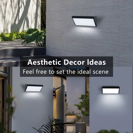 Brilagi - LED Екстериорен аплик TRIANGLE LED/20W/230V черен IP65