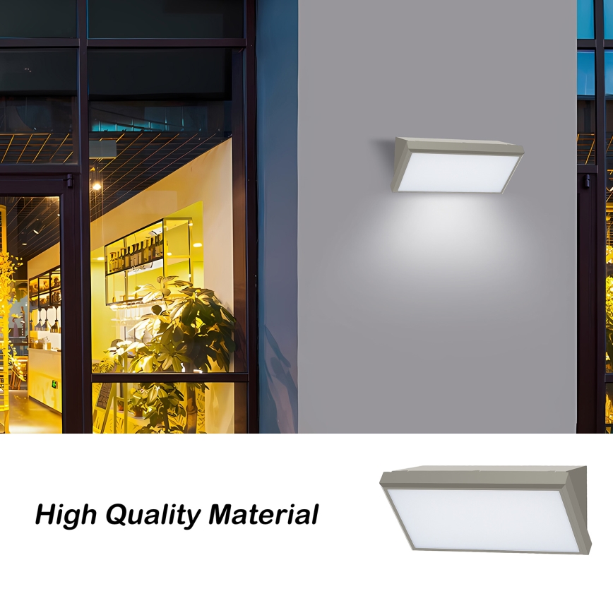 Brilagi - LED Екстериорен аплик TRIANGLE LED/20W/230V сив IP65