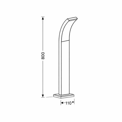 Brilagi - LED Екстериорна лампа ARCELO LED/9W/230V 50 см IP44