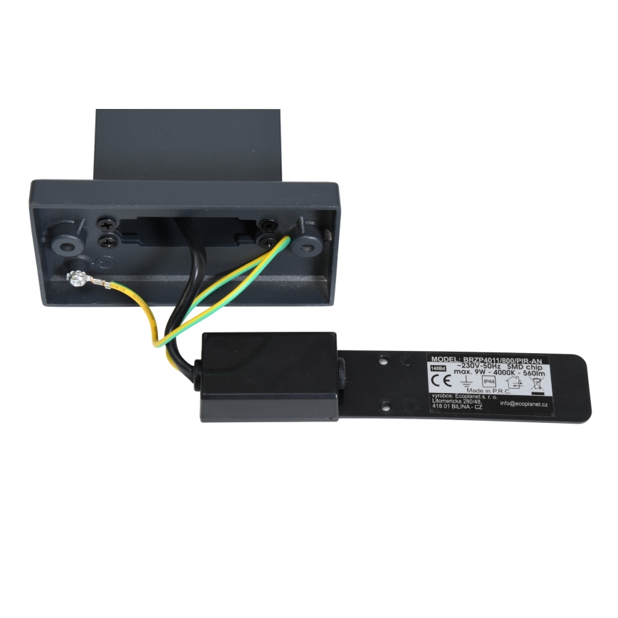 Brilagi - LED Екстериорна лампа със сензор ARCELO LED/9W/230V 80 см IP44