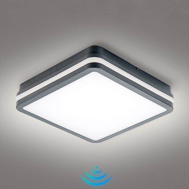 Brilagi - LED Екстериорна лампа със сензор BENE LED/24W/230V 26x26 см антрацит IP54