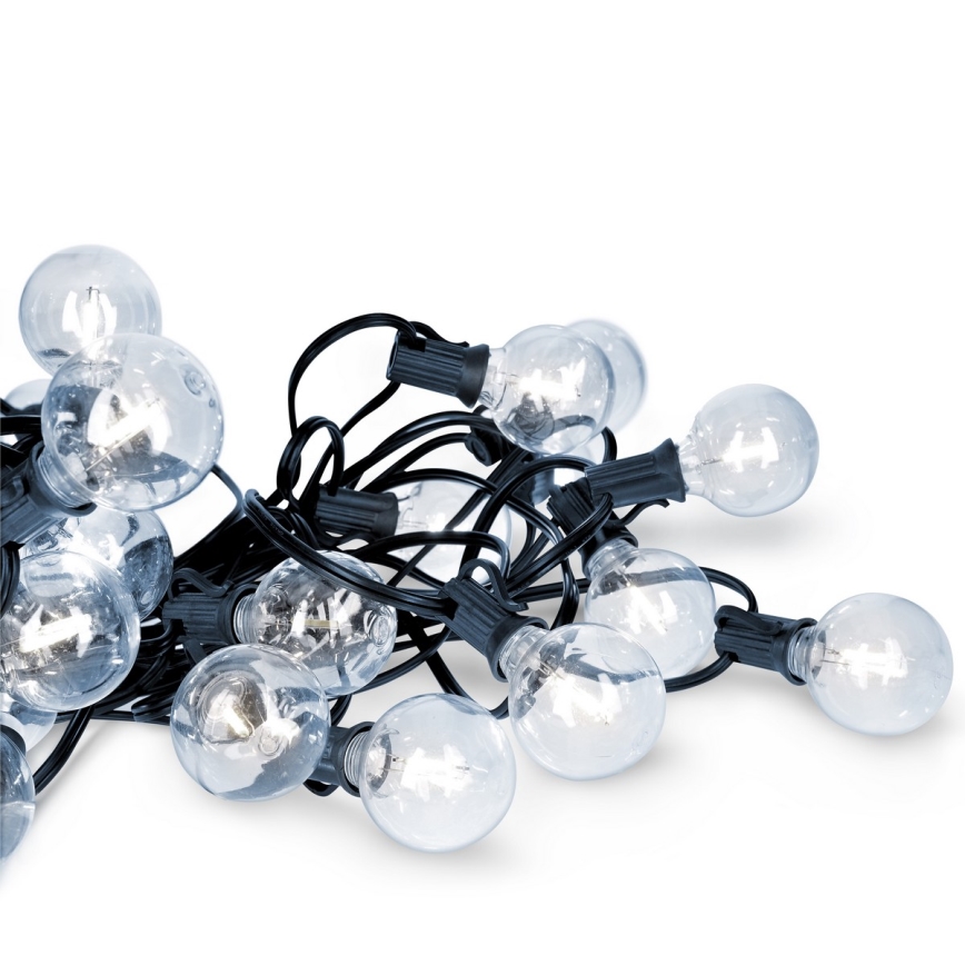 Brilagi - LED Екстериорни декоративни лампички ГИРЛЯНДА 25xE12 20 м IP44 студено бяло