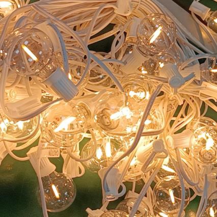 Brilagi - LED Екстериорни декоративни лампички ГИРЛЯНДА 25xE12 20m бял IP44 топло бяло