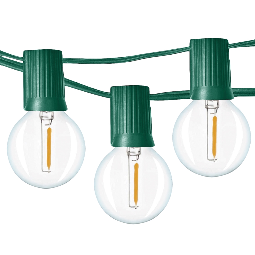 Brilagi - LED Екстериорни декоративни лампички ГИРЛЯНДА 25xE12 20m зелен IP44 топло бяло