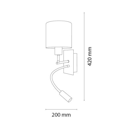 Brilagi - LED детска гъвкава стенна лампа BOBO 1xE27/25W/230V + LED/3W черна/бяла/с еднорози