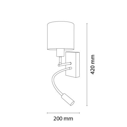 Brilagi - LED Детска гъвкава стенна лампа BOBO WOOD 1xE27/25W/230V + LED/3W дъб/бяла/с мотиви на животни