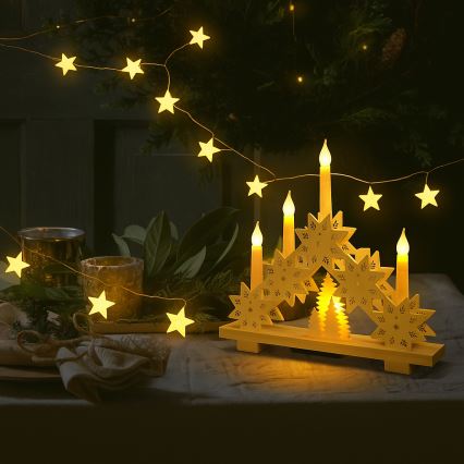 Brilagi - LED гирлянд 40xLED/3xAA 1,8m топла бяла звезди