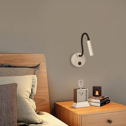Brilagi - LED Гъвкав аплик MAYA LED/3W/230V 4000K бежов