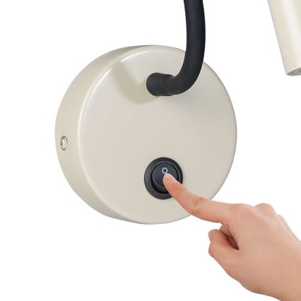 Brilagi - LED Гъвкав аплик MAYA LED/3W/230V 4000K бежов