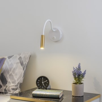 Brilagi - LED Гъвкав аплик MAYA LED/3W/230V 4000K бял/златист
