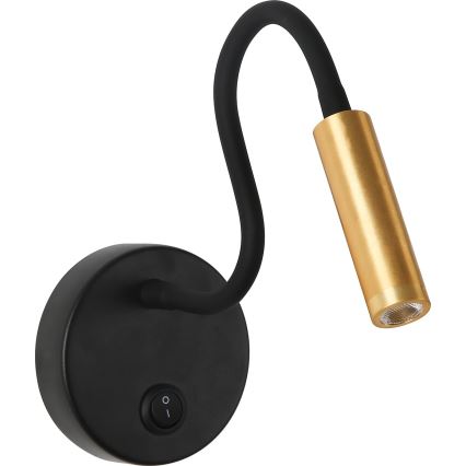 Brilagi - LED Гъвкав аплик MAYA LED/3W/230V 4000K черен/златист