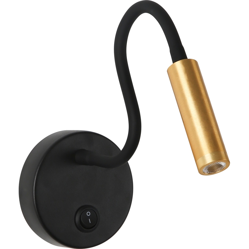 Brilagi - LED Гъвкав аплик MAYA LED/3W/230V 4000K черен/златист